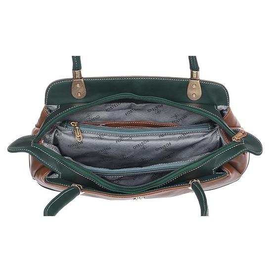 Fostelo Women's Vegan Leather Davie Shoulder Bag | Ladies Purse Handbag (Tan) (Large)