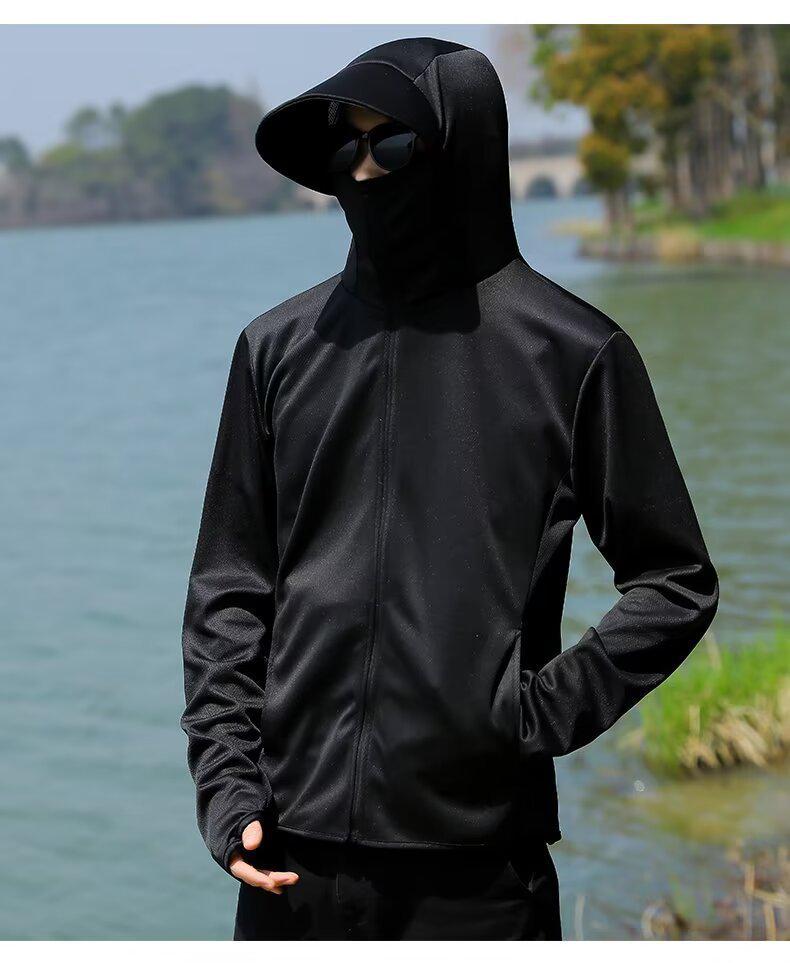 Unisex Ice Silk Cooling Sun Protection Lightweight Quick-Dry Sportswear for Outdoor Fishing