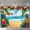 2D-Ebene, 1 Stück tropischer Strand Hawaii-Thema Hintergrundstoff, geeignet für den Muttertag