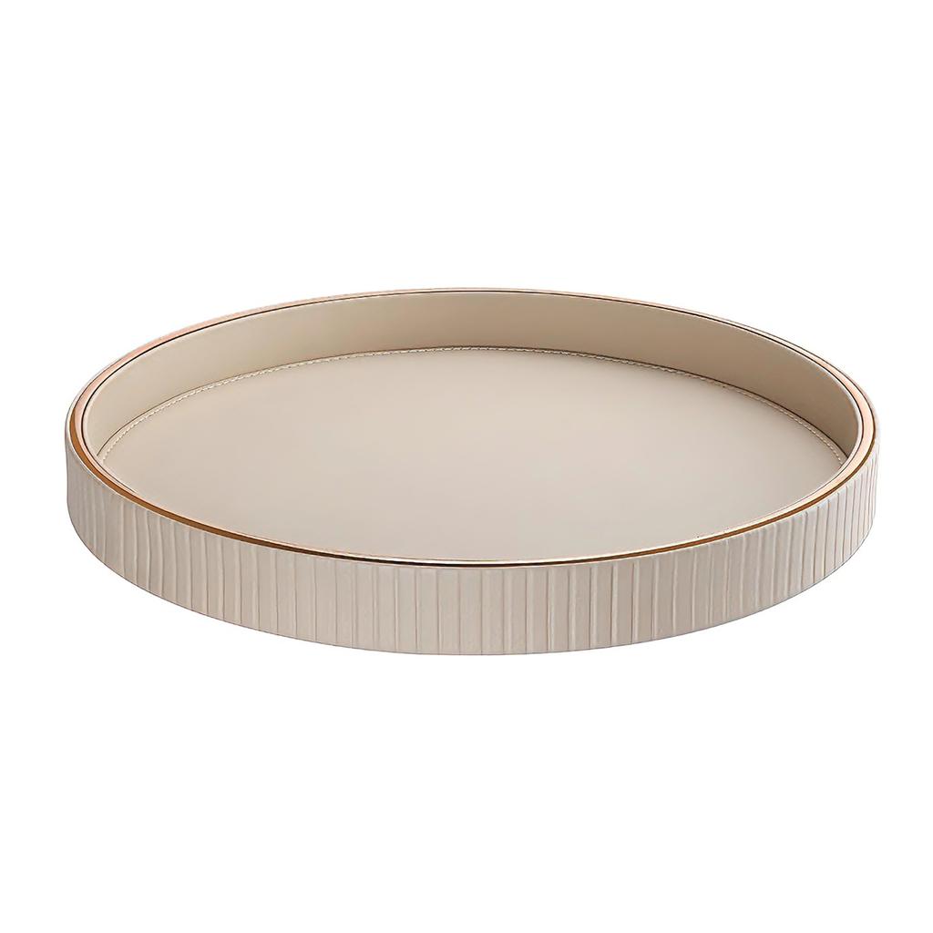 Genuine Leather Round Storage Organizers Tray Ideal For Jewelry Keys And Small Items In Any Room