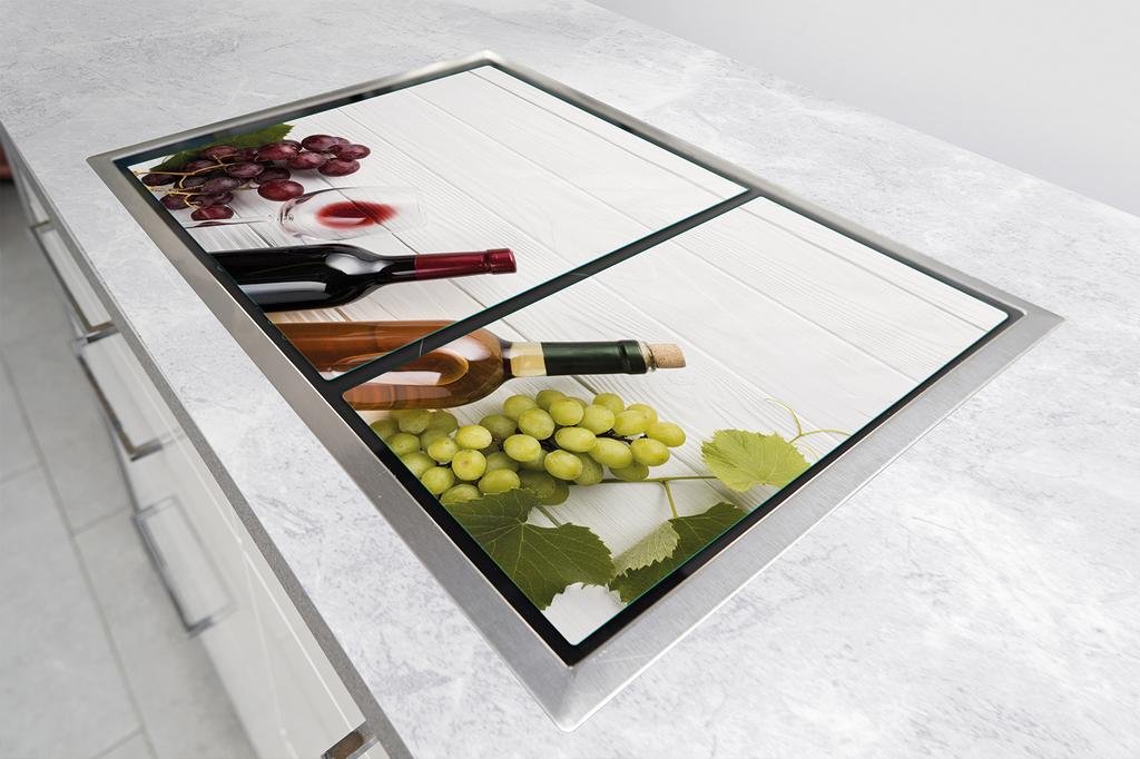 SZKLANA PŁYTA OCHRONNA NA KUCHENKĘ 75x52 WINO