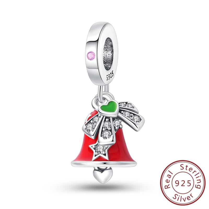 New 925 Silver Christmas Series Charm Beads For Bracelet Pendant Charm Women DIY Christmas Gift
