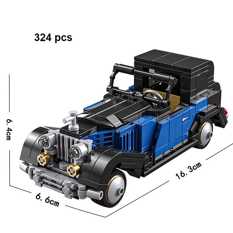 Technical Car Speed  Racing Vintage Car Building Blocks Sports City Vehicle Car Garage Off-road MOC Creative Toys