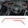 3Pcs for Honda Civic 10th Gen 2016-2021 Car Dashboard Central Control Instrument Panel Cover Trim RHD LHD