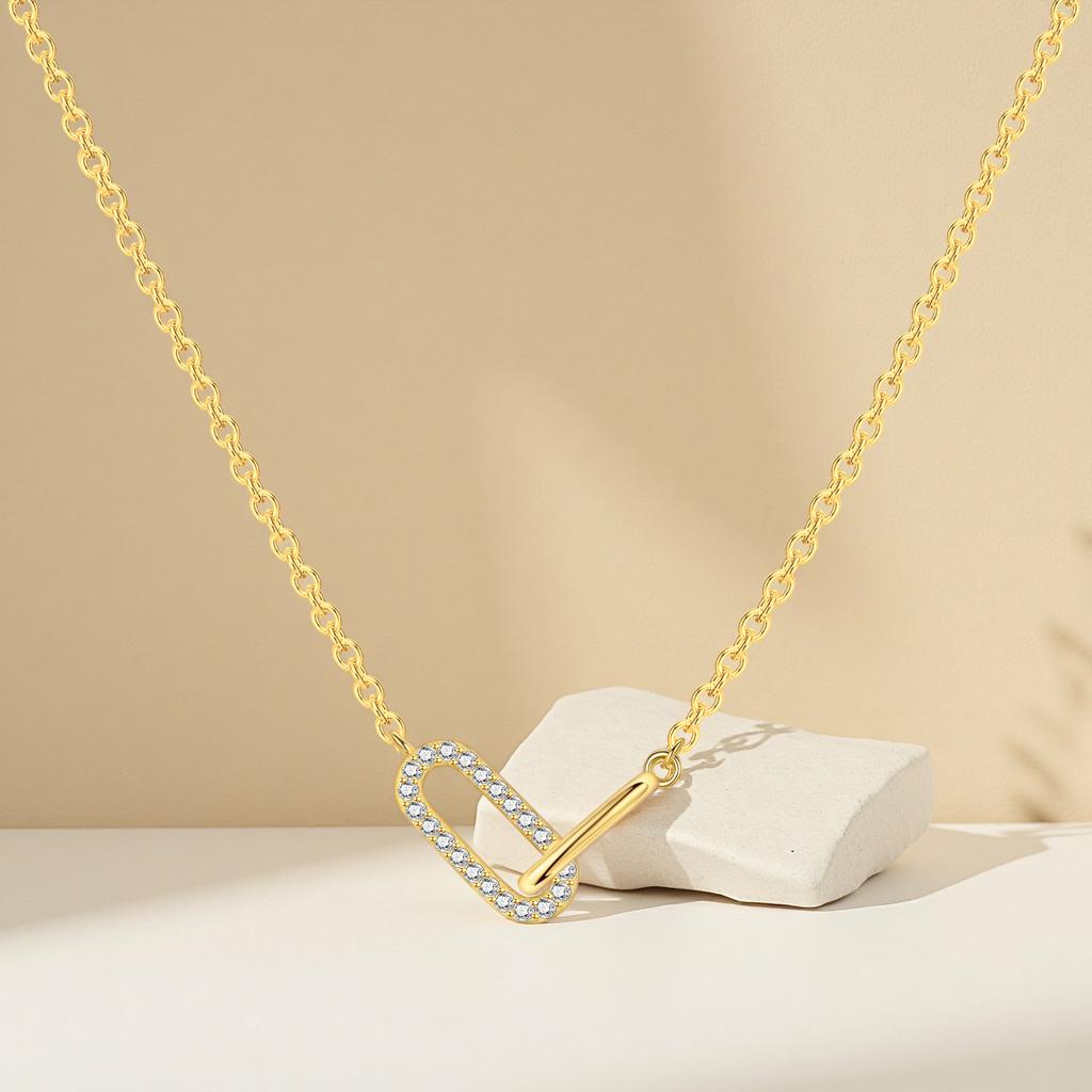 Orstarry   Copper Exquisite Versatile Double Ring Necklace Pendant Necklace For Women Birthday Gifts  Fine Jewelry