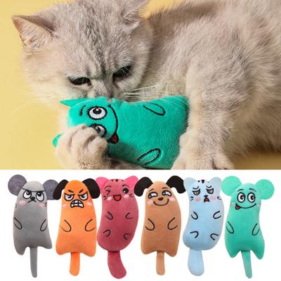 Catnip Toy Pet Bite Mouse Shape Cute Facial Expression Lightweight Party Gifts Dog Squeaky