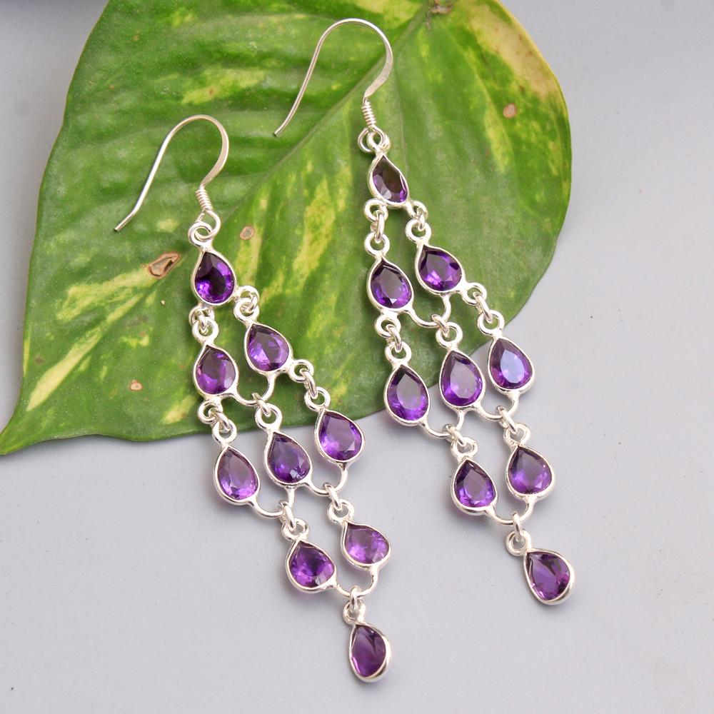 

Серебряная серьга с цитрином, Женские украшения, Украшения из стерлингового серебра 925 пробы, Серебряная серьга-шарм, Серьга-подвеска