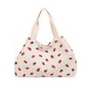 Large-capacity Beautiful Women's Bag Summer New Strip Velvet Strawberry Print Versatile Single Shoulder Portable Commuter Tote Bag