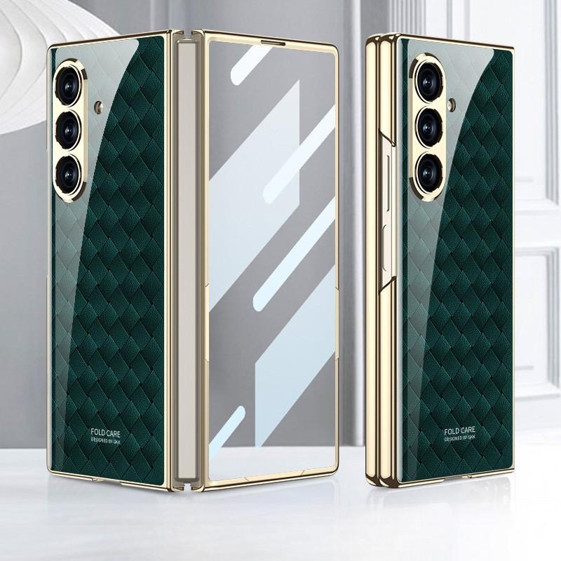 Für Samsung Z Fold 7 Handy Galvanisiertes Voll Schachbrettmuster Handyhülle