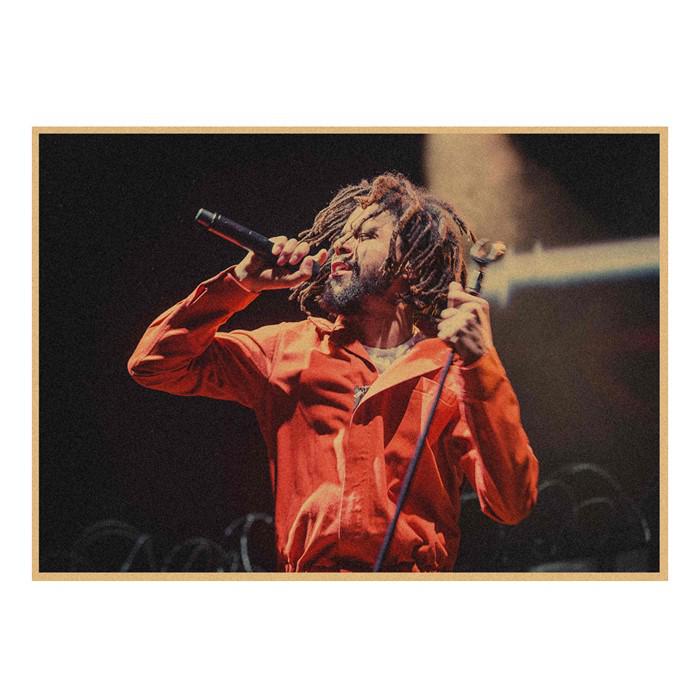 J. Cole & Lamar Rap Hip Hop Kraft Paper Wall Mural 491