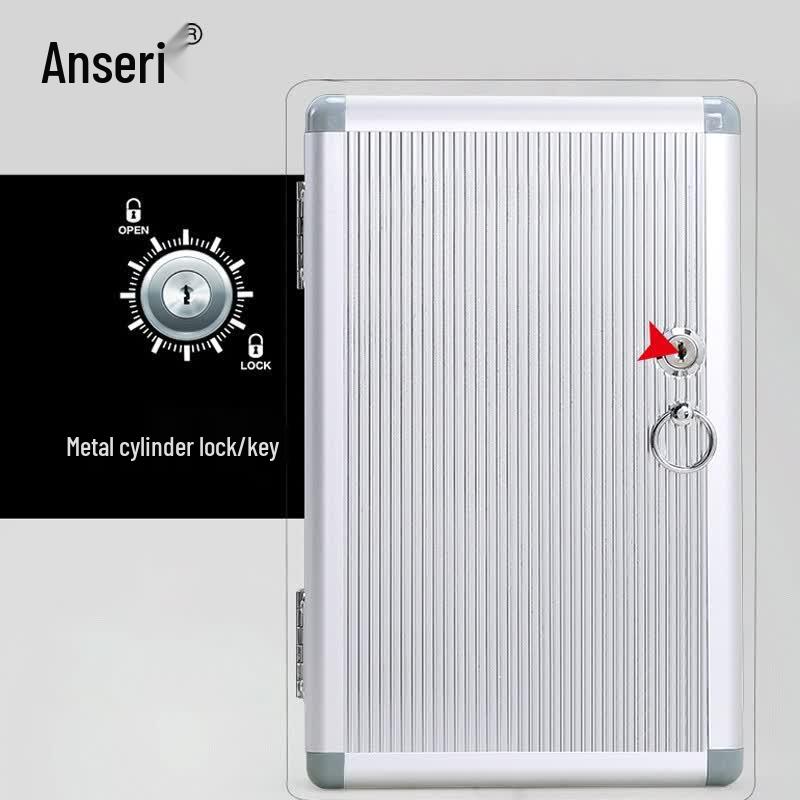 Ansaire Wall-Mounted Aluminum Key Box with 120 Tags