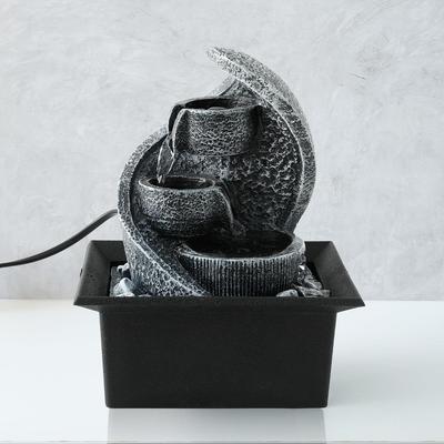 Polyresin Water Fountain for Home Decor (20cm)| Water Fountains for Living Room, Office, Reception | House Warming Gifts