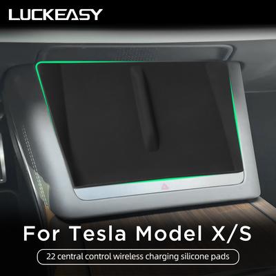 Silikonpads mit Antirutschfunktion für kabelloses Laden von Mobiltelefonen im Auto (Tesla Model X & S)