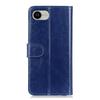 For iPhone 16e Case Crazy Horse Texture PU Leather Phone Stand Cover