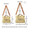 Women Fashion Letter Straw Shoulder Crossbody Bag Handwoven Pp Straw Handbag Casual Holiday Summer Beach Large Capacity Tote Bag