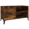 VidaXL Record Cabinet, Side Cabinet with Storage, Furniture for Turntable, Living Room Buffet, Modern, Smoked Oak 831954