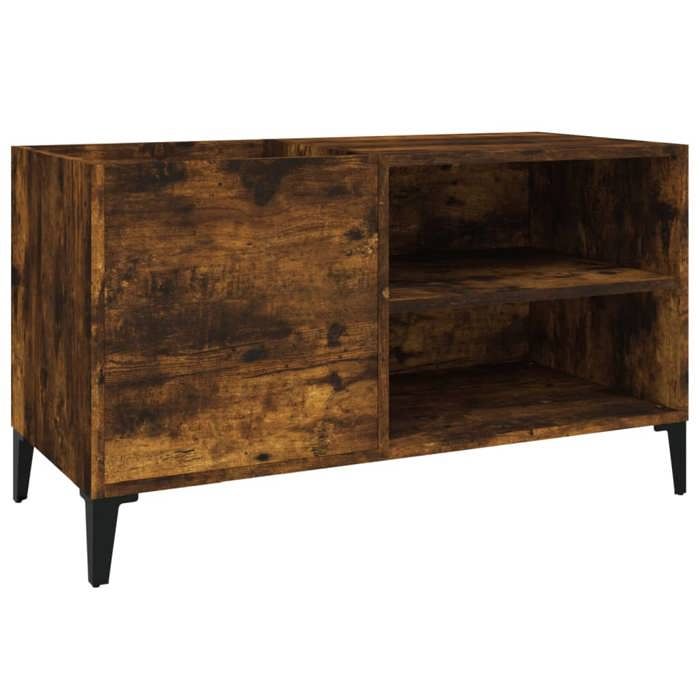 VidaXL Record Cabinet, Side Cabinet with Storage, Furniture for Turntable, Living Room Buffet, Modern, Smoked Oak 831954