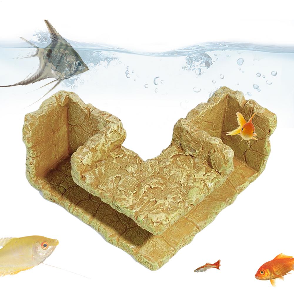 Fish Tunnel Resin Double Entrance Comfortable Resting Fish Tunnel For Aquarium Decorations For Tank Breeding Hiding Stuff Water