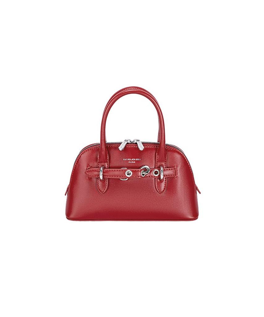 David Jones Le Mare 3-Way Top Handle Mini Belted Tote Leather Bag_Camel (Cm8265)