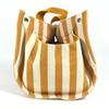HERMES Border with pouch Cannes PM Tote Bag Hand Bag Canvas yellow/White