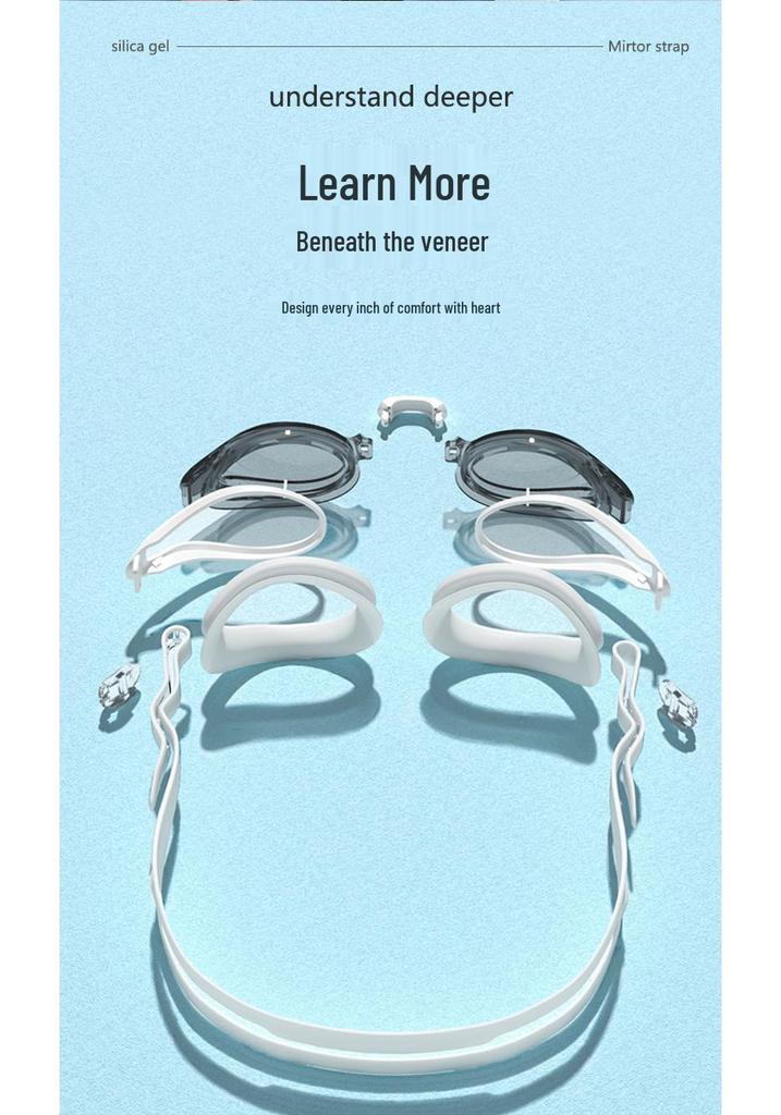 Prescription Adult HD Anti-Fog Myopia Swim Goggles - Waterproof Unisex Professional Diving Equipment