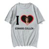I Heart Edward Cullen Twilight Graphics Print Tee Shirt Unisexs Clothing Couples Fashion T Shirt Unisex Cotton Oversized Tshirt