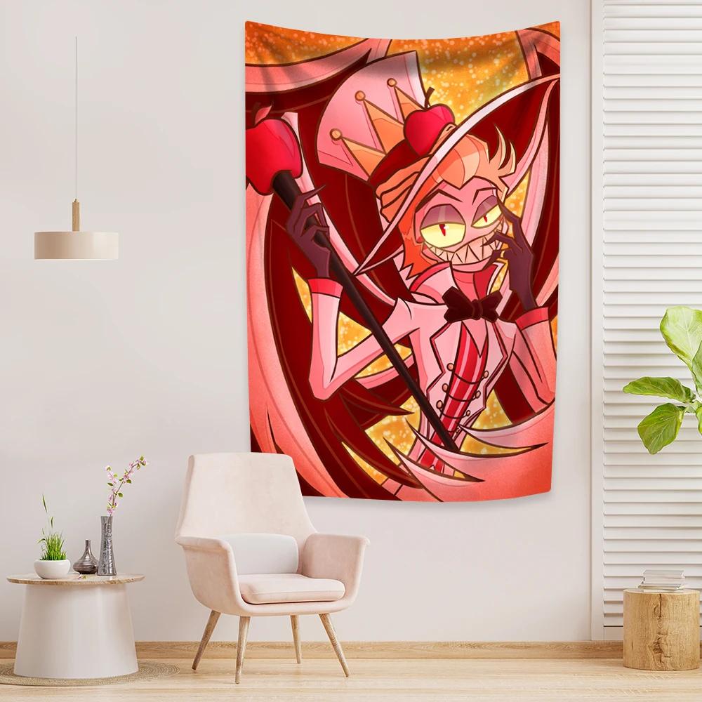 Classic Anime Tapestry Hell Hotel Lucifers Home Decoration Wall Hanging Tapiz Bedroom Living Room Background Cloth