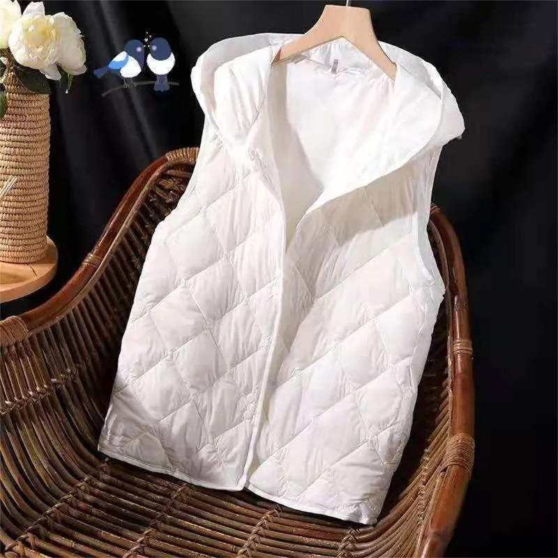 Women Plus Size Men Light Vests Work Vest Winter Vest Hooded Light Plus Size Work Vests Sleeveless Vests