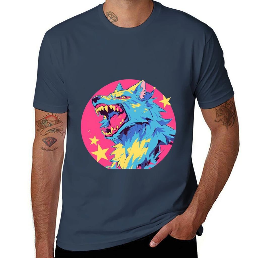 Werewolf Wolves Halloween wolfUnisex Haunted Vibes Wolf TShirt Long Lasting Casual TShirt