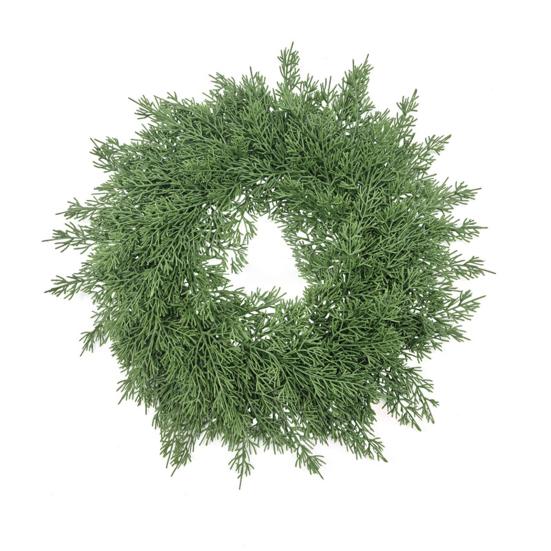 Christmas Pine And Cedar Wreath Winter Faux Greenery Wreath Holiday Fake Cedar Wreath for Indoor Outdoor Front Door Farmhouse Decoration