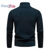 Cozy Up Maglione a maniche lunghe da uomo Nuovo pullover con mezza cerniera Colletto rialzato Morbido