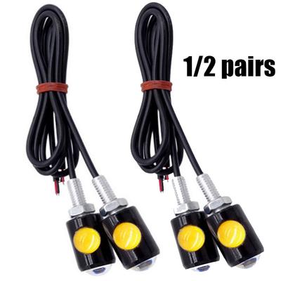 1/2 Pair Motorcycle Driving Light Eagle Eye LED Reverse Backup Driving Light Motorcycle Fog Lamp Headlight Daytime Running Light