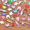 Stainless Steel Marine Life Enamel Pendants: Fish, Crab & Dolphin Charms in 9 Styles
