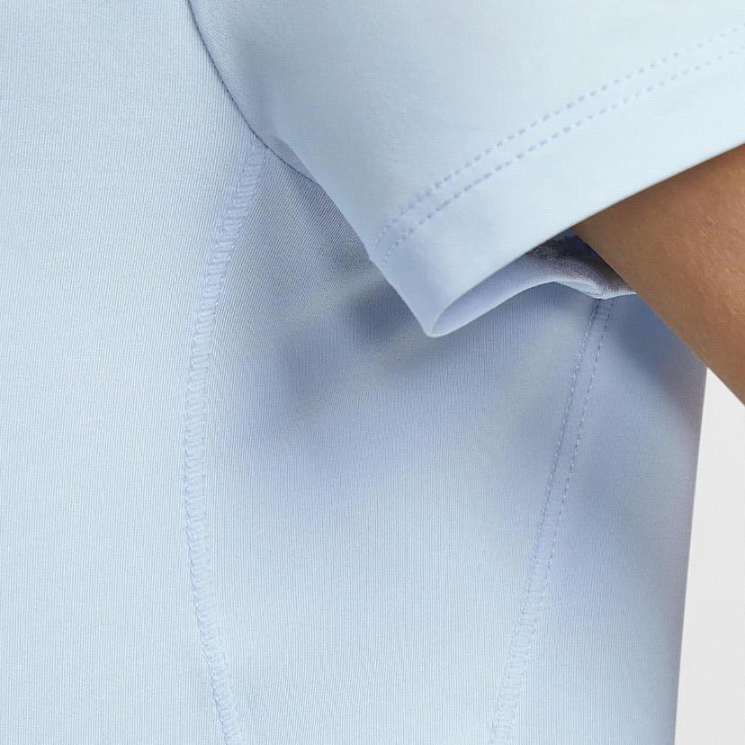 Nike Dri-Fit Comfortable Solid Color Simple Versatile Short Sleeve Breathable Quick-Dry Regular T-Shirt Women Tops Blue FN2799423