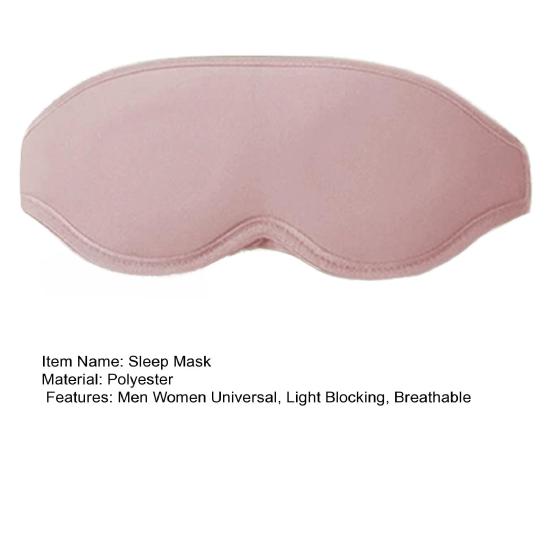 Zero Pressure 3D Eye Mask with Adjustable Straps Men Women Light Blocking Eye Cover Breathable Travel Naps Sleeping Blackout Blindfold
