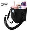Stable Drink Caddy for Road Trips Beverage Pouch with Adjustable Strap Reusable Waterproof 4 Cup Carrier Heavy Duty Tray Cups Holder Foldable