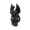 Metal-Look Dragon Skull Statue for Shelf and Desk Display, 17cm Figure for Fantasy Homes and Party Table Styling