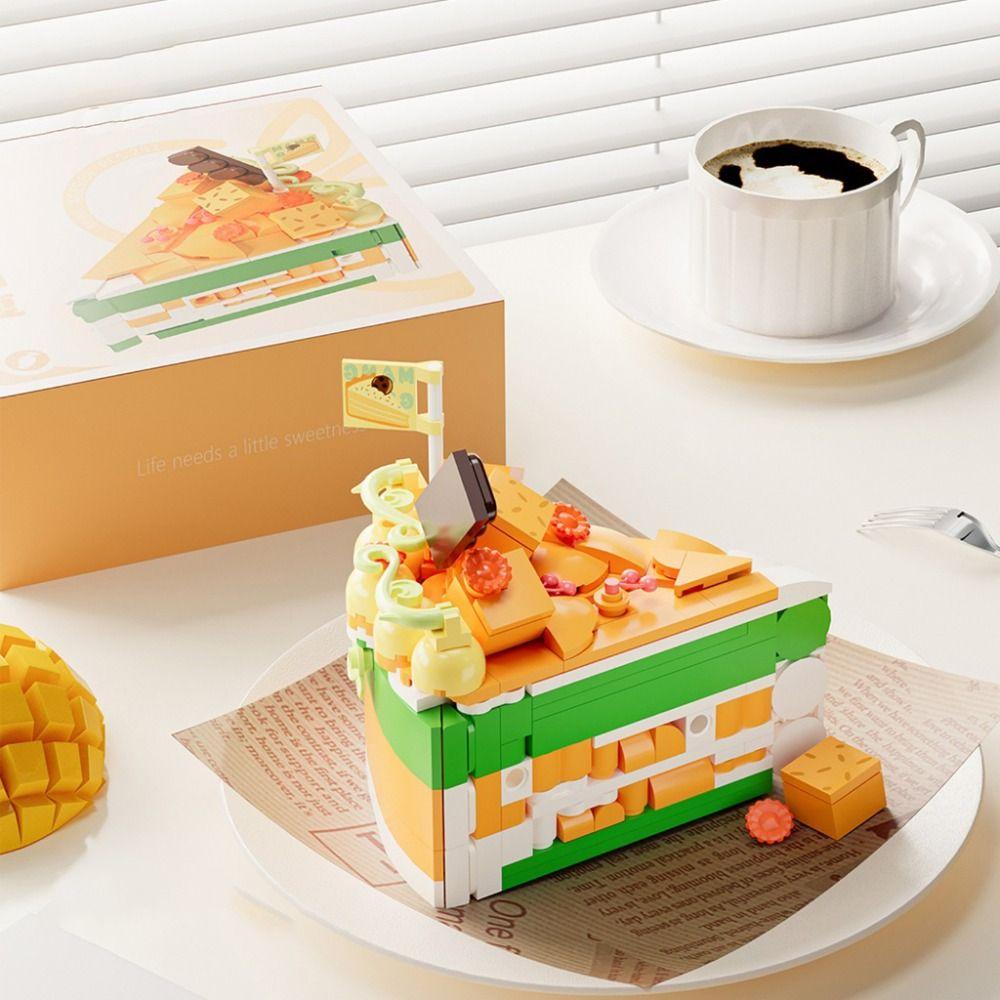 Handmade Dessert Building Blocks Birthday Cake Assembly Model Funny Block Toys
