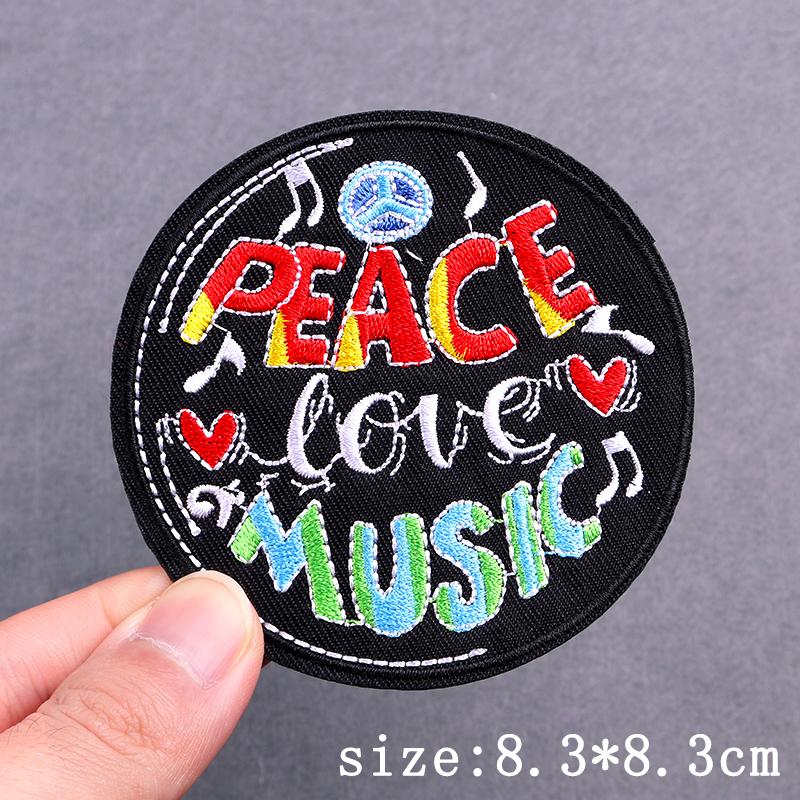 Hip Hop Punk Embroidery Patch Iron On Patches For Clothing Skull Animal Embroidered Patches For Clothes Stripe Badges Stickers