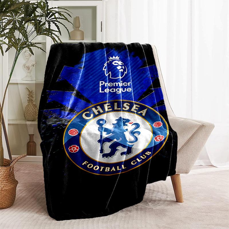 1pc Blanket - Chelsea FC logo Print Design, Lightweight Blanket for Sofa, Bed- Soft &Warm, Gift for All Seasons