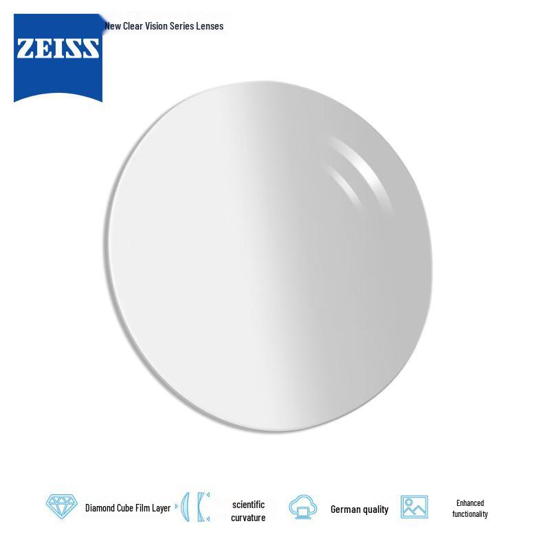 ZEISS ClearView Ultra-Transparent Non-Spherical Eyeglass Lenses with Diamond Cube Platinum Coating