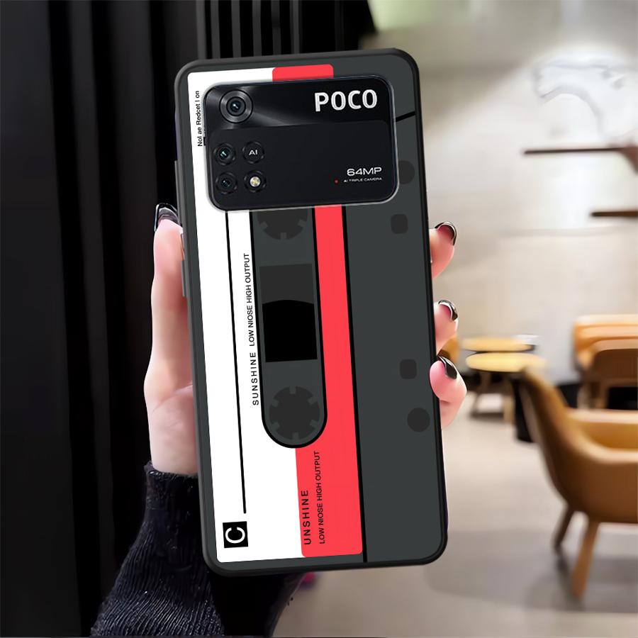 Fashion Cassette Tape Case for Xiaomi Poco F8 M3 M4 M7 Pro C71 C75 F3 X3 X4 X5 X7 Pro M5 C61 C50 F1 Funda Phone Cover