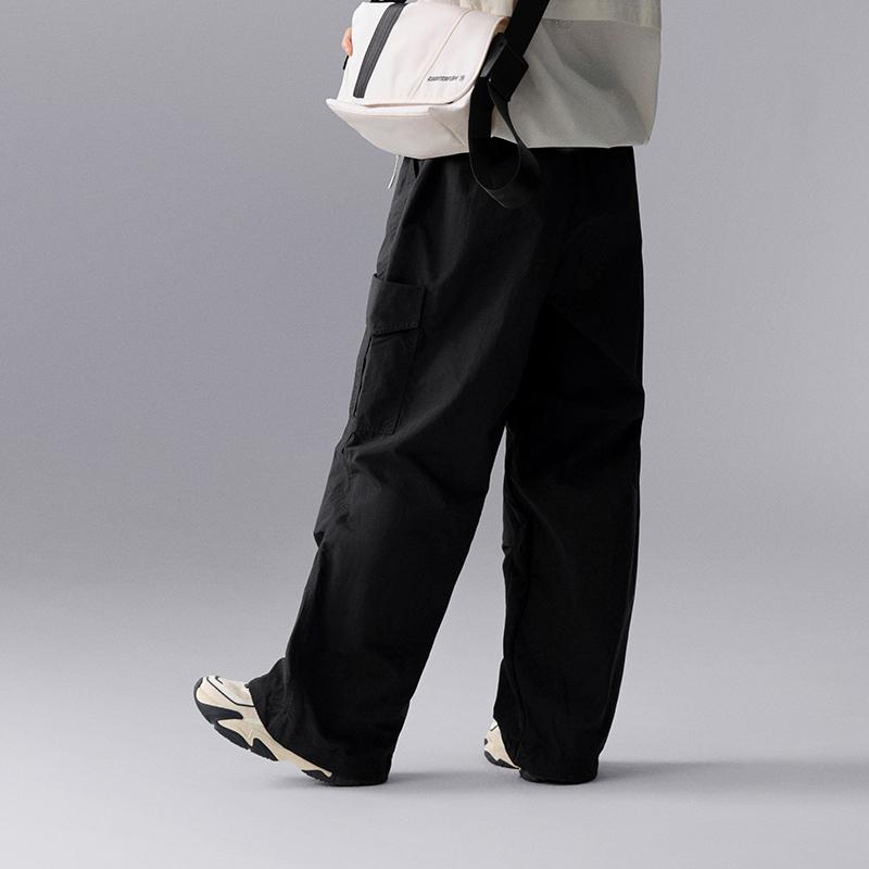 Li Ning CF Su Series Playful Sunscreen Solid Color Elastic Waist Straight Leg Knitted Sports Pants Women bottoms Black AYKU624-1