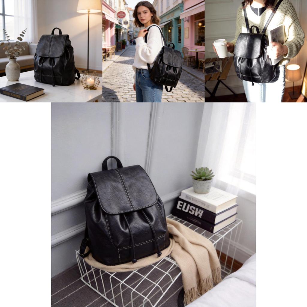 Minimalist Pu Small Backpack For Women With Durable And Inner Pocket