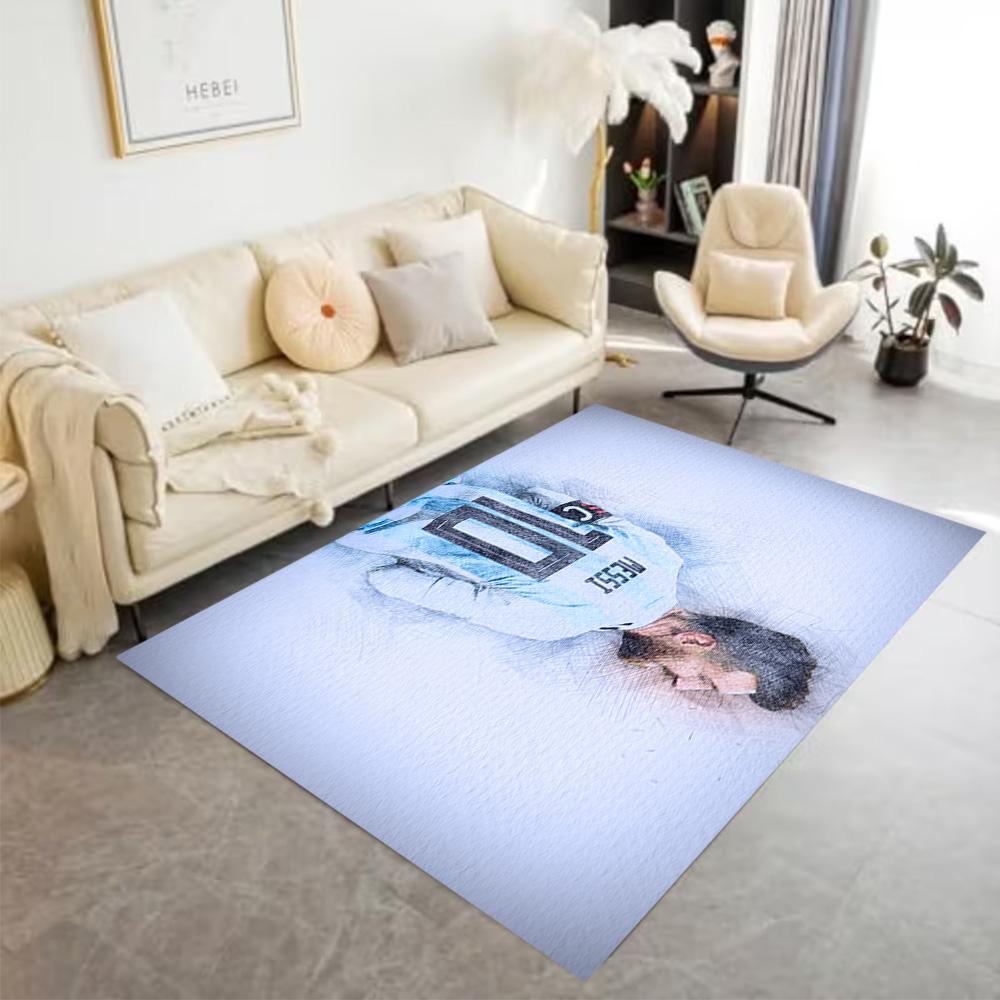 Electric Soccer Legend Carpet Suitable for Playrooms Kitchen Hallway Study room Antislip Carpet Decorate Offices Gift for Festivals
