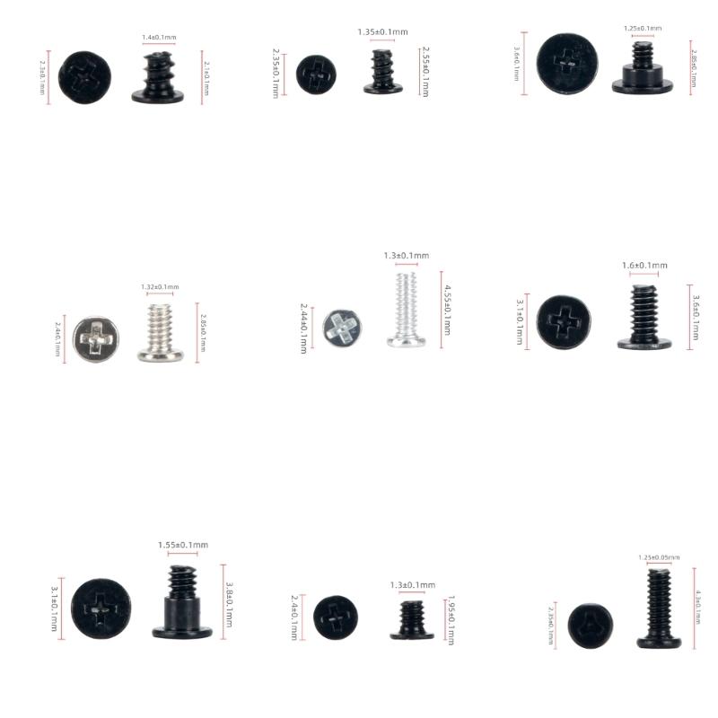 44Pcs Replacement Metal Screws Game Console Full Set Host Screws Set Kit for NS OLED Repairing Parts Gamepad Accessories