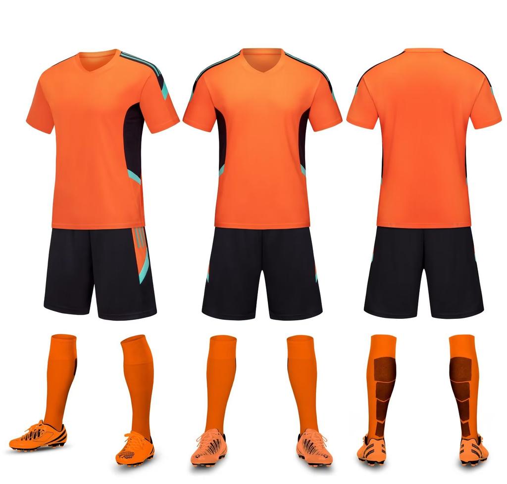 Children'S Football Jersey Set Short-Sleeved Student Class Uniform Sports Football Jersey Team Game Training Team Uniform Printing Number
