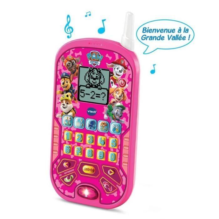 VTECH - PAT PATROUILLE - Smartphone Éducatif Rose - 6 activités éducatives - Appels et messages vocaux
