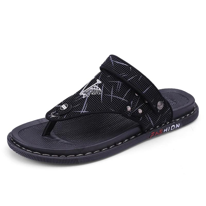 Fashion Brand Summer Men's Sandals Genuine Leather Men Slippers Gladiator Men Beach Sandals Soft Comfortable Outdoors Wading Shoes