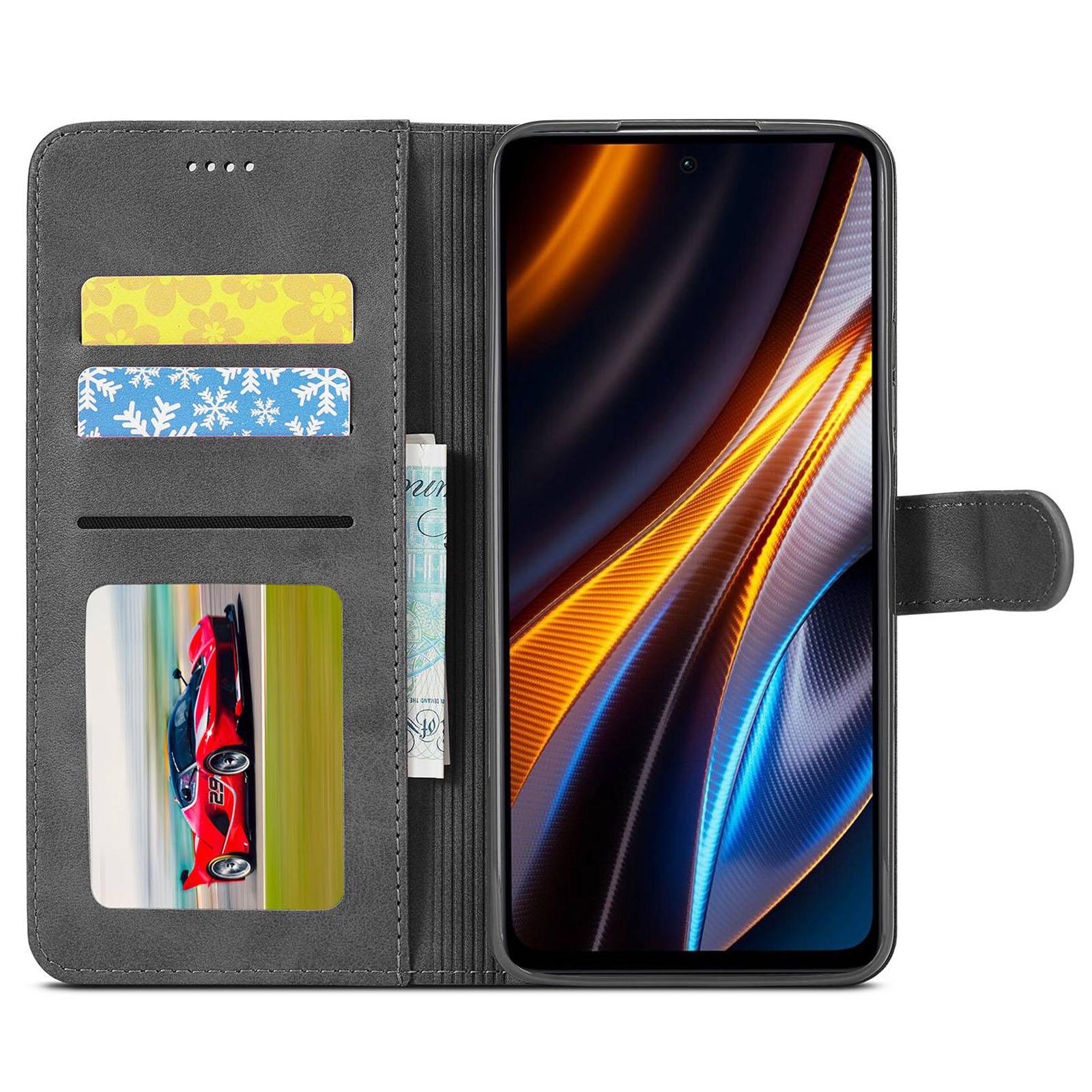 

LC.IMEEKE For Xiaomi Redmi 10 5G/Poco M5 4G/M4 5G/Redmi Note 11E 5G/Redmi 10 Prime+ 5G/11 Prime 5G Phone Wallet Case Stand Magnetic Phone Cover Black